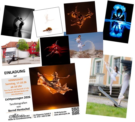 Ausstellung "Lichtpassagen 2026". Fotografie von Tanz und Bewegung